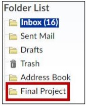 folder appears in the Folder List