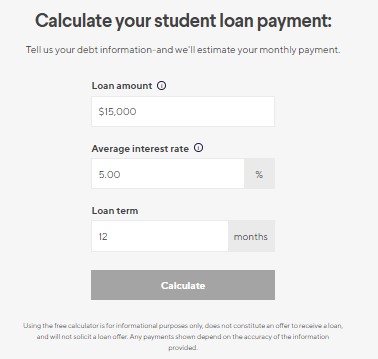 Calculate your student loan payment