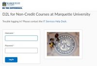 D2L for Non-Credit Courses at Marquette University - How to login