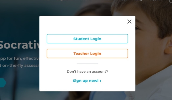 click at the login button