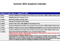 UTSA Academic Calendar Summer 2021 – 2022-