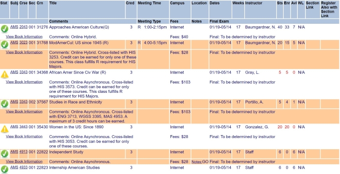 UTSA Class Schedule Spring 2021