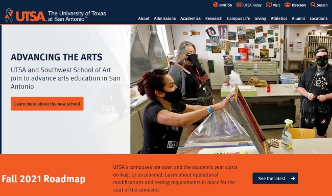 official website of University of Texas at San Antonio