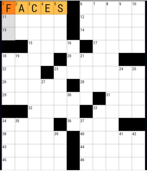 Cubes Six Crossword Clue