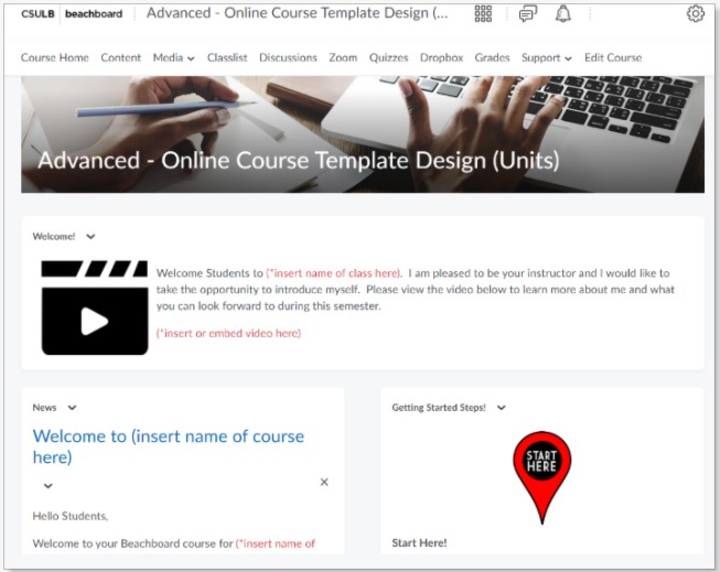 online template course