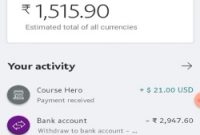 Course Hero Payment Proof