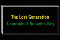 The Lost Generation CommonLit Answers Key