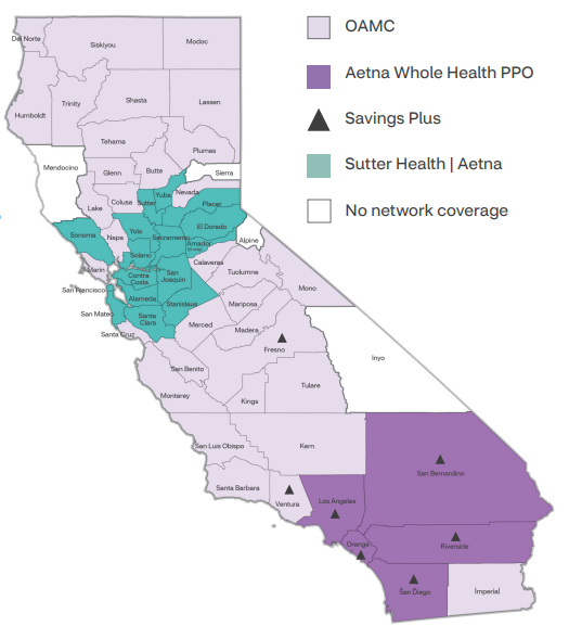 Aetna Network Coverage Map