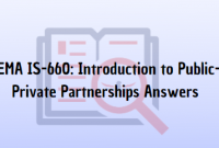 FEMA IS-660 Introduction to Public-Private Partnerships Answers