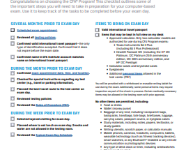 CFA Program Candidate Checklist
